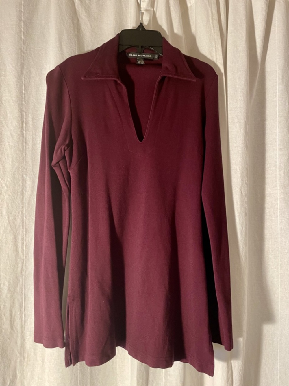 Y2K Club Monaco Tunic Top in Eggplant Color Size XS/TP